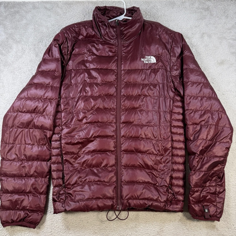The North Face Jacket Mens Small Maroon 550 Fill Down Puffer Full Zip Insulated